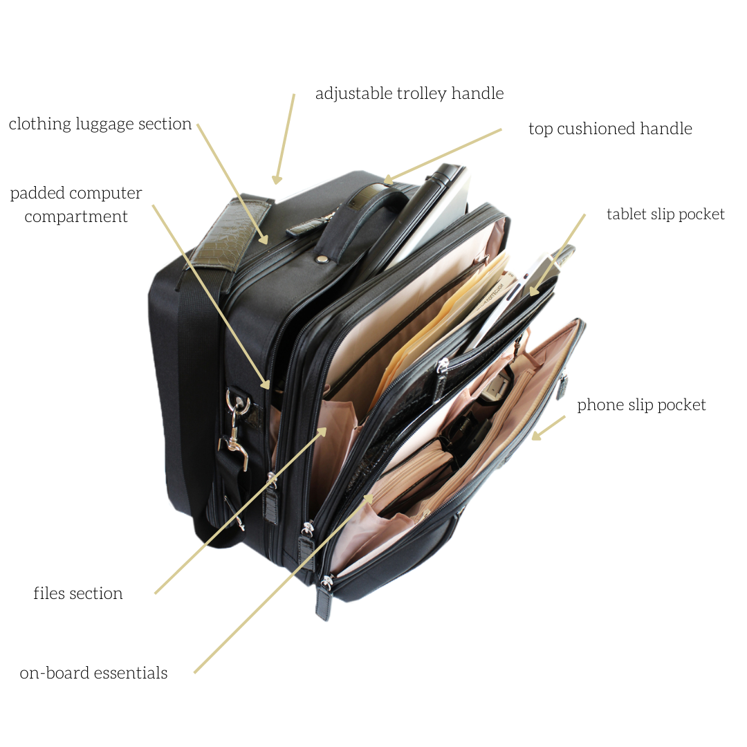 Croco Overnight Laptop Roller – 17” For Men and Women