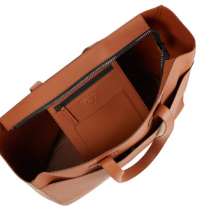 Indiana Vegan Leather Zipper Tote - Francine Collections