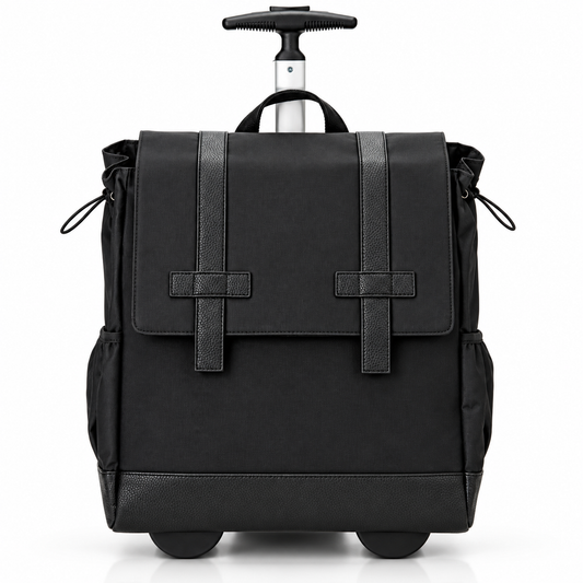 Wheels Up 16" Rolling Backpack | BLACK