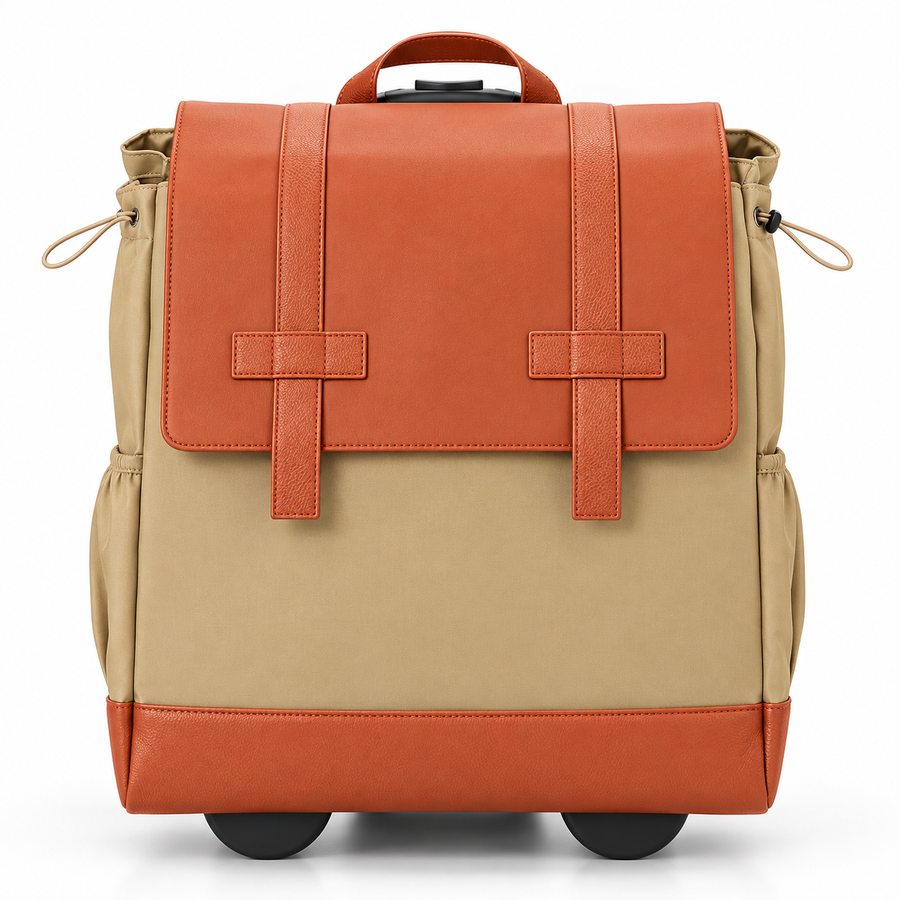 Wheels Up 16" Rolling Backpack | TAN
