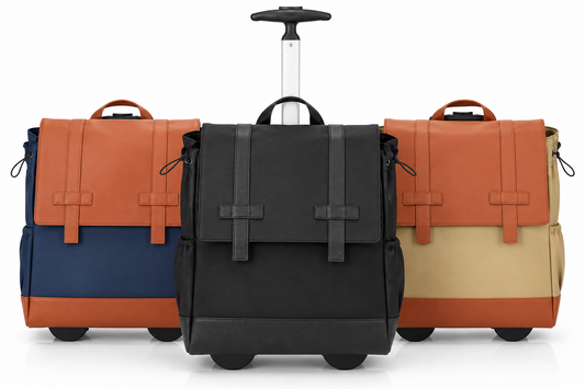 Wheels Up 16" Rolling Backpack | BLACK