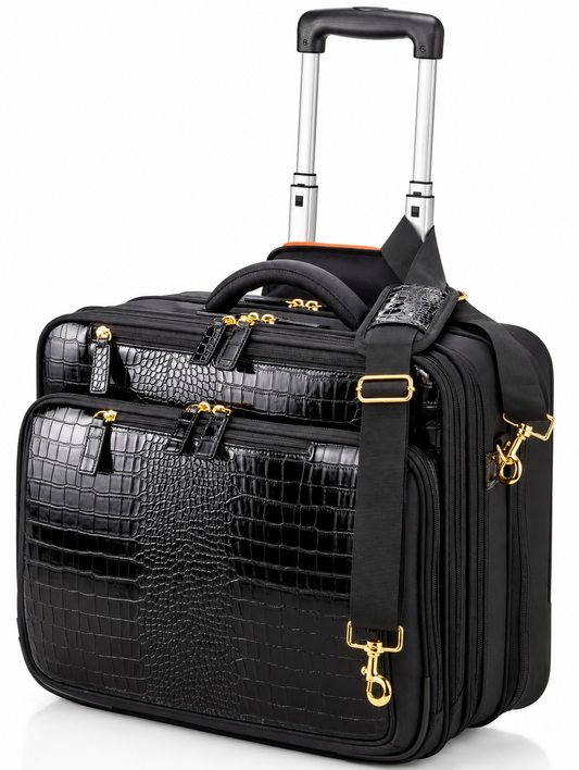Croco All In One Rolling Overnighter