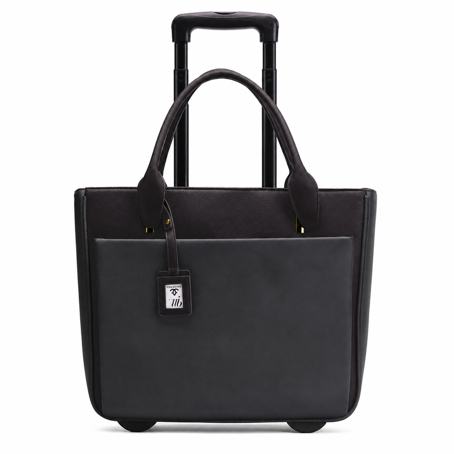 Florence 17" Rolling Laptop Bag — Black
