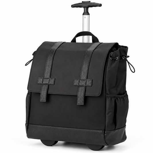 Wheels Up 16" Rolling Backpack | BLACK