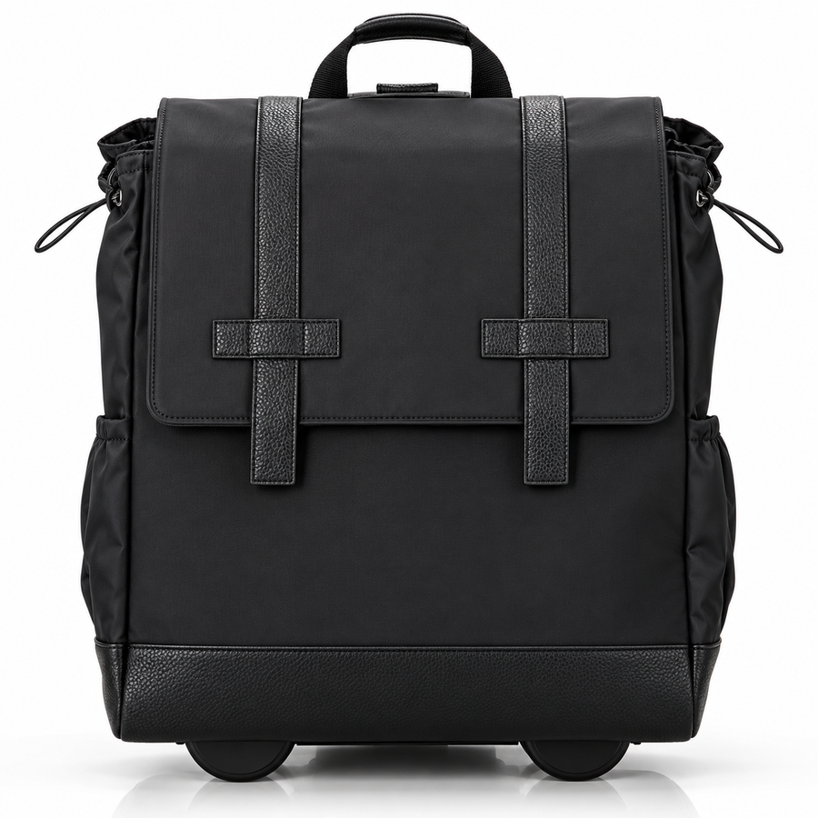Wheels Up 16" Rolling Backpack | BLACK