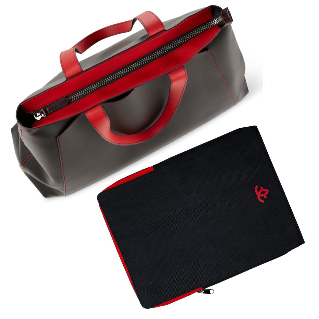 Rouge Noir Black 15" Laptop Tote With Sleeve