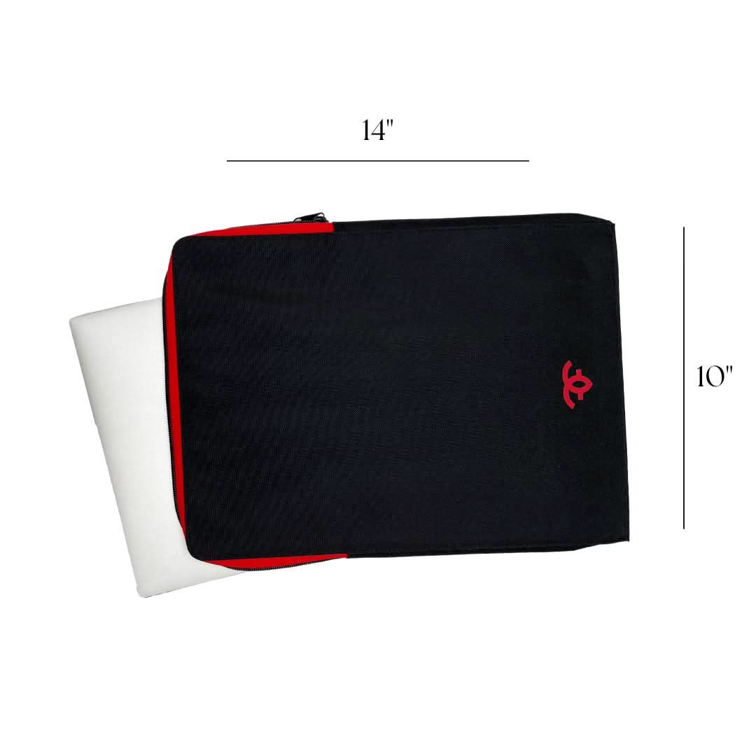 Rouge Noir Black 15" Laptop Tote With Sleeve