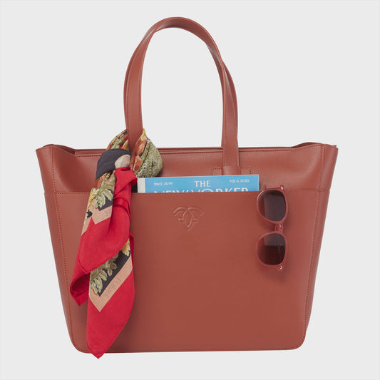 Indiana Vegan Leather Zipper Tote