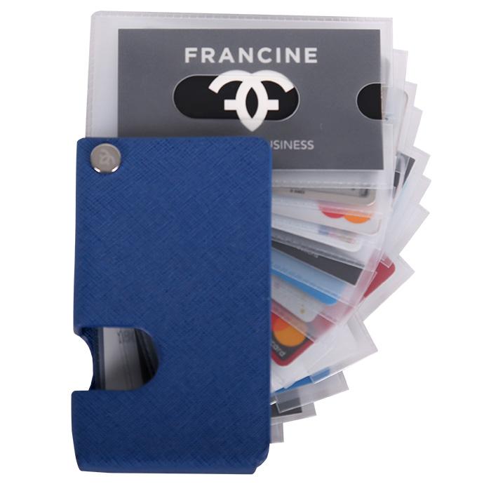 Credit Card & Photo Holder Blue | Laptop Bags for Women | Francine Collections
