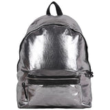 Napoli Backpack Metallic Silver | Laptop Bags for Women | Francine Collections