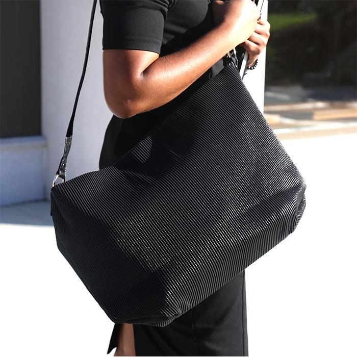 Venice Sparkles Tote Metallic Black | Laptop Bags for Women | Francine Collections