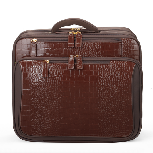 Croco All In One Rolling Overnighter - Francine Collections