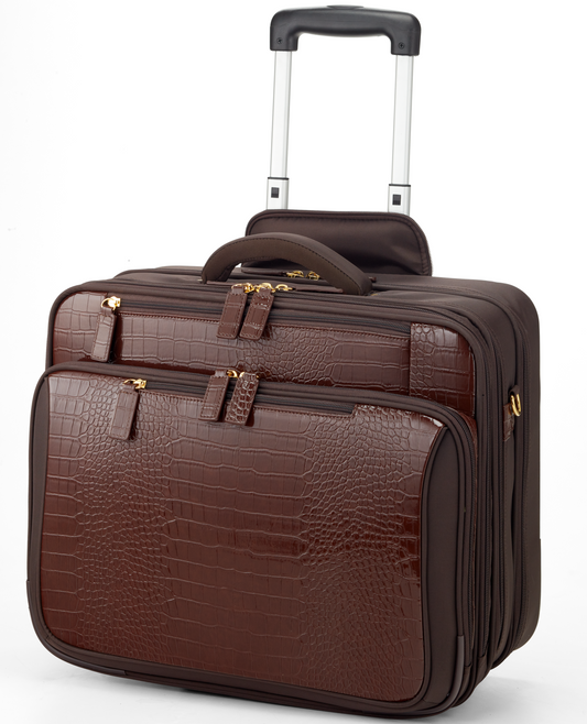 Croco All In One Rolling Overnighter - Francine Collections