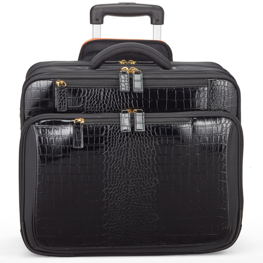 Croco All In One Rolling Overnighter - Francine Collections