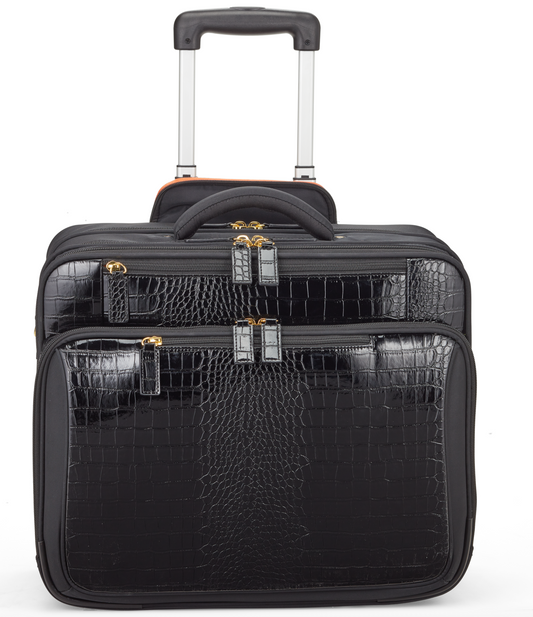 Croco All In One Rolling Overnighter - Francine Collections