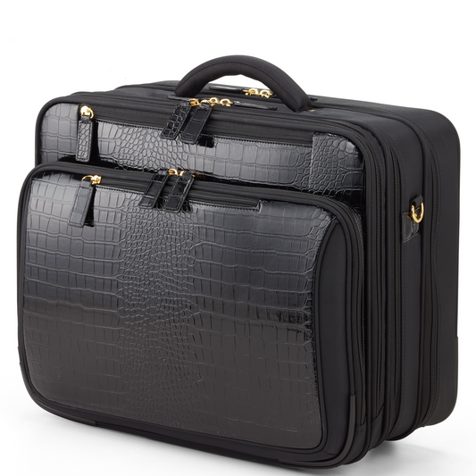 Croco All In One Rolling Overnighter - Francine Collections