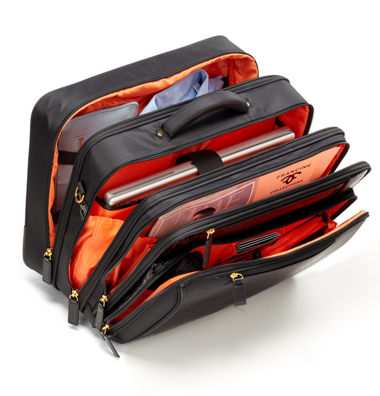 Croco All In One Rolling Overnighter - Francine Collections