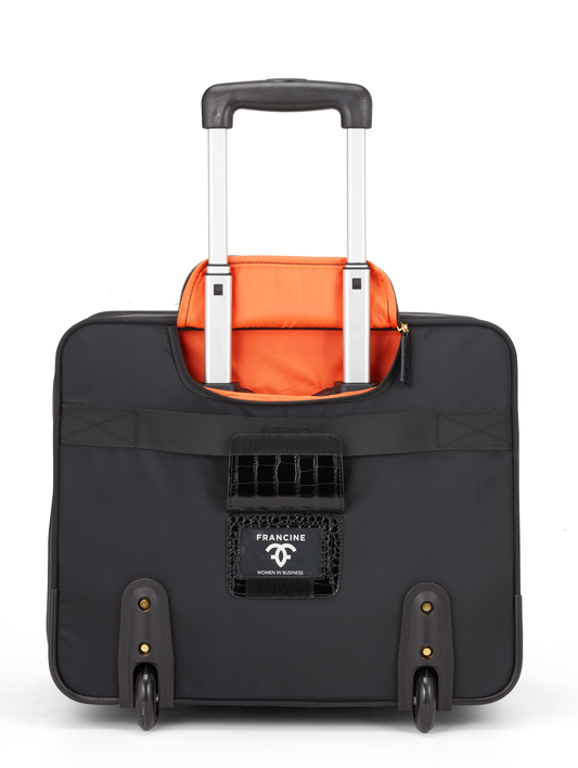 Croco All In One Rolling Overnighter - Francine Collections