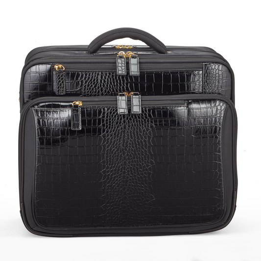 Croco All In One Rolling Overnighter - Francine Collections