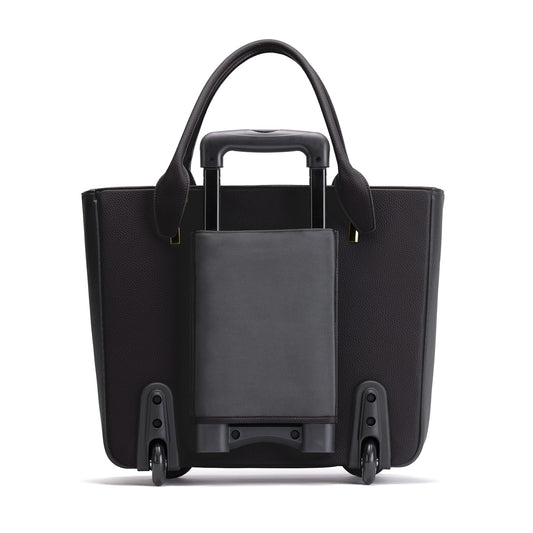 Florence - 17" Rolling Laptop Bag - Black - Francine Collections