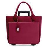 Florence - 17" Rolling Laptop Bag - Burgundy - Francine Collections