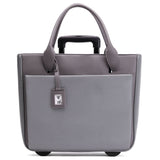 Florence - 17" Rolling Laptop Bag - Grey - Francine Collections