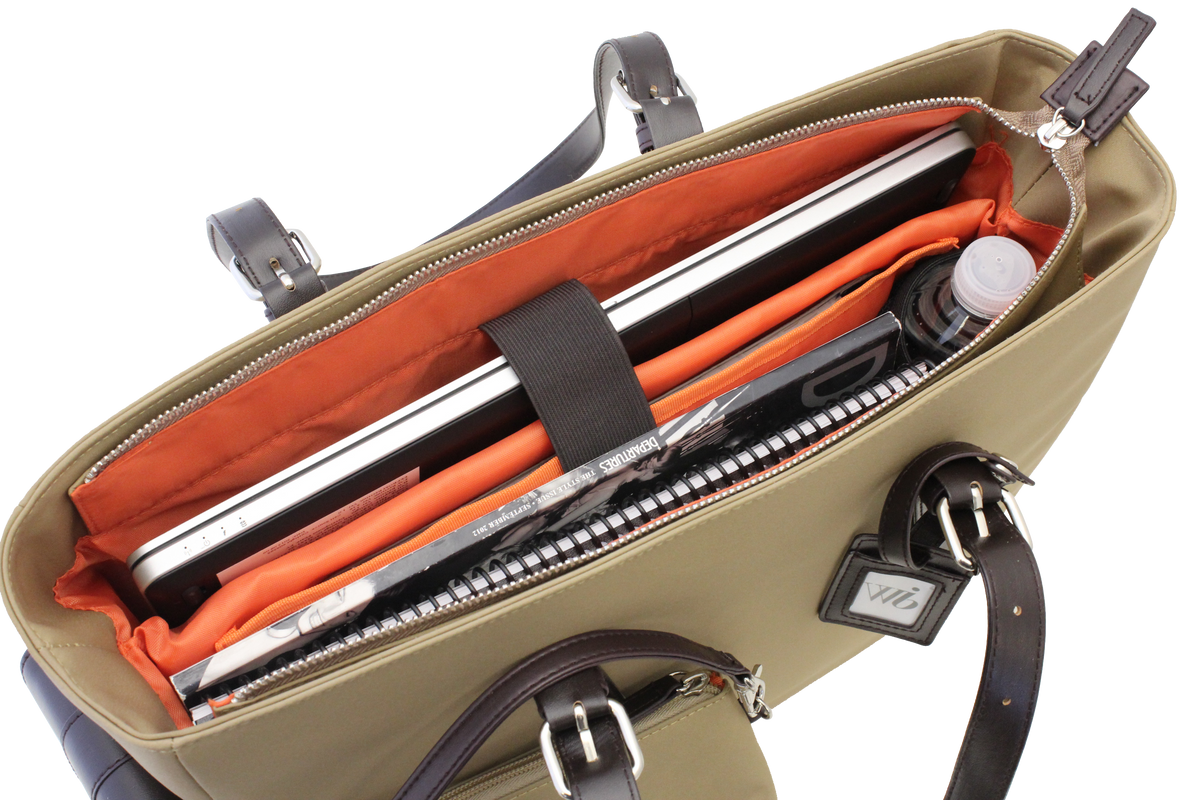 Slim Liberator 16" Laptop Tote with wrist purse - Francine Collections
